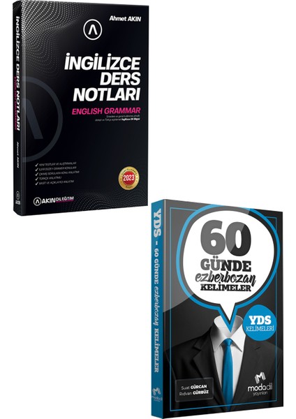 Akın Dil 2023 Akın Dil Ingilizce Ders Notları+Modadil YDS 60 Günde Ezberbozan Kelimeler