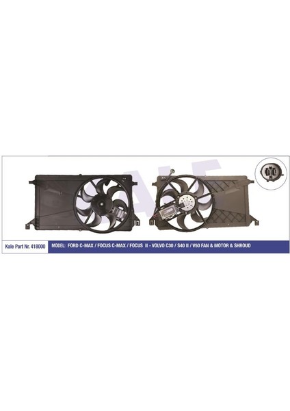 Fan Motoru C-Max Focus C-Max Focus 2 C30 S40 2 V50 418000 3M5H8C607RJ