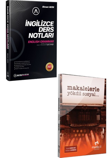 Akın Dil 2023 Akın Dil Ingilizce Ders Notları+Modadil Makalelerle Yökdil Sosyal