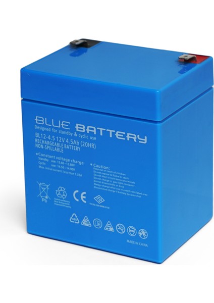 Blue Battery 12V 4.5 Amper Bakımsız Kuru Akü , Ups Aküsü