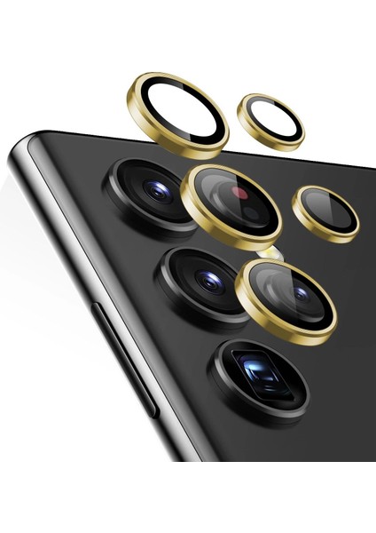 Samsung Galaxy S23 Ultra Uyumlu Kamera Lens Koruma Camı 3D 5 Parça Tekli