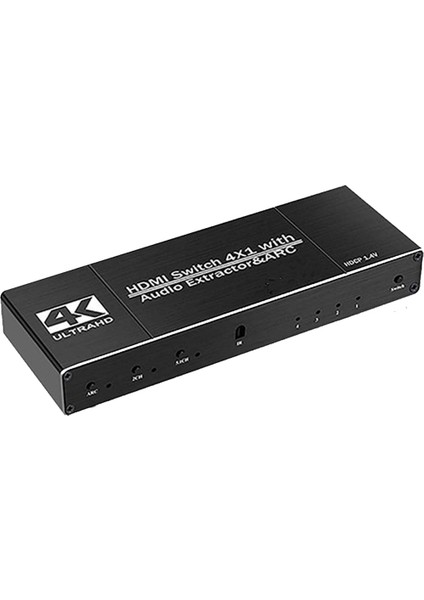 4K421A 4x1 HDMI 2.0 4K Ultra Hd 2160P Hdr Hdcp Arc Audio Extractor Ses Ayrıştırıcılı 4 Giriş 1 Çıkış Switch