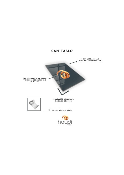 Sonsuz Ay Döngüsü Cam Tablo