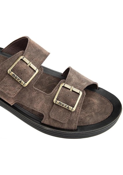 Orthopedix Kane Çift Tokalı Kahverengi Erkek Terlik 33300 modelleri