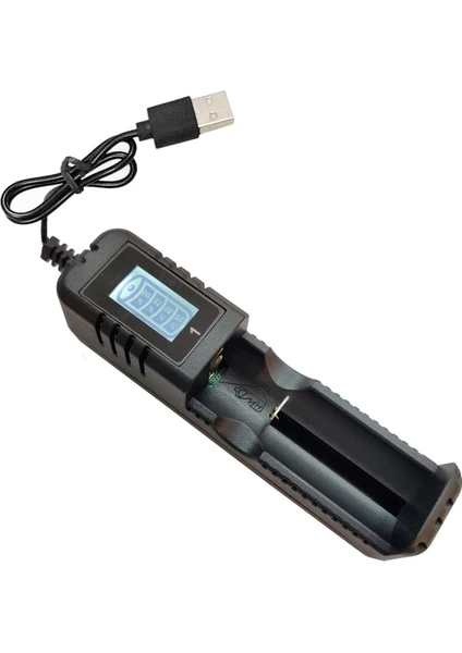 Pil Şarj Aleti Tekli USB Ekranlı 600MAH 18650/26650/16340/14500/AA/AAA Narita HD-8990B