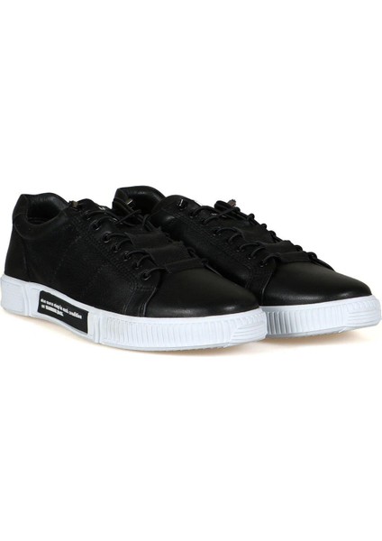Orthopedix Basel 102 20250 Hakiki Deri Siyah-Beyaz Erkek Sneaker Spor Ayakkabı fırsatları