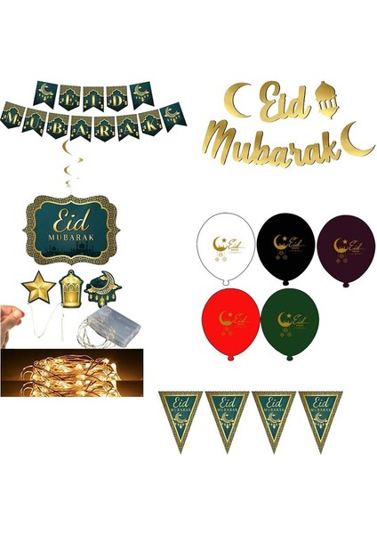 Ramazan Temalı Eid Mubarak Süsleme Seti 6 Lı Set Model 1