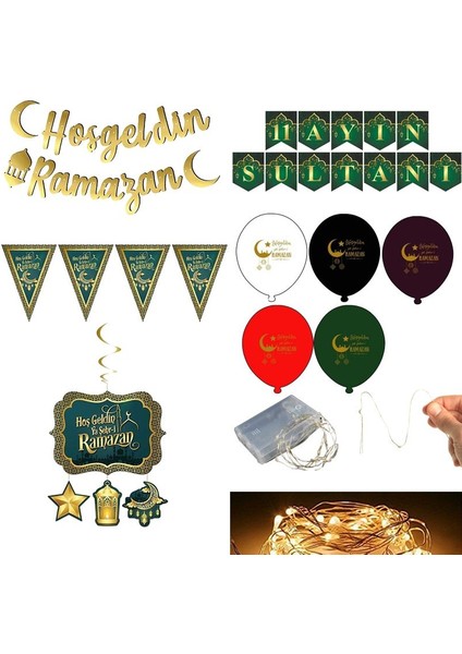 Hoş Geldin Ramazan Temalı Süsleme Seti 6 Lı Set Model 1