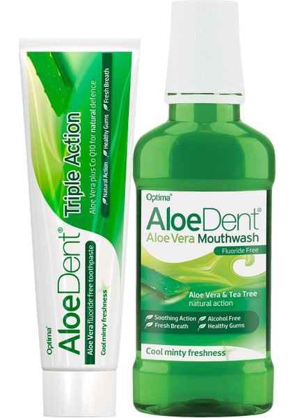 Aloevera 3 Etkili Diş Macunu Florür ve Sls İçermeyen Doğal Beyazlık 100 ml + Ağız Kokusu Önleyici Ağız Bakım Suyu 250 ml