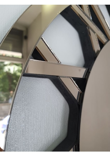 When Roma Bronze Model Bronz Renk 60 Cm Dekoratif Aynalı Duvar Saati
