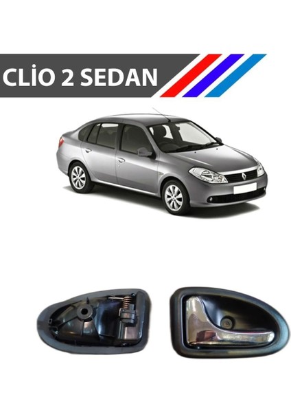 Clio 2 Sedan Kasa Iç Açma Kolu Sol Sürücü Tarafı Parlak Krom Detaylı