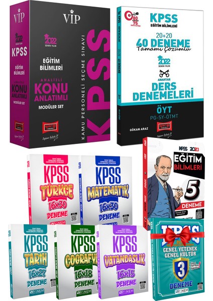 Eğitim Bilimleri Konu Anlatım+40 Deneme+KPSS Set+Eğitim 5 Deneme+Genel Yetenek Genel Kültür 3 Deneme