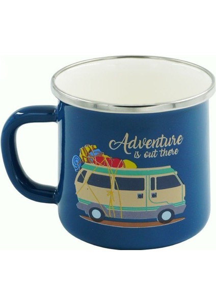Retro Emaye Kupa Bardak Adventure 330 cc ( Mavi)