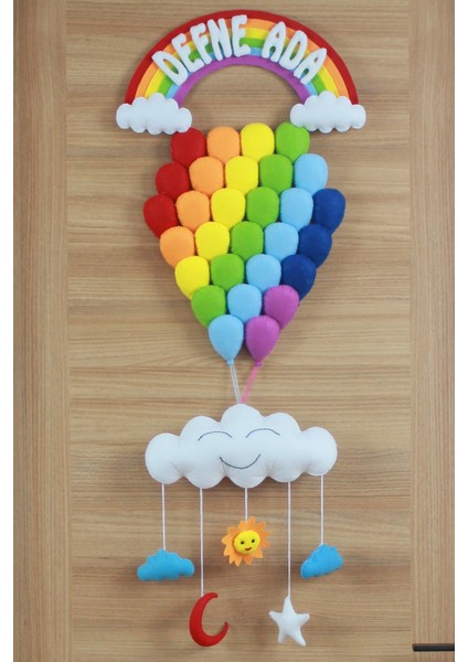 Defne Ada Isimli Balonlar Bebek ve Hastane Odası Kapı Süsü