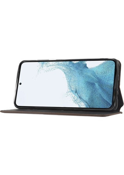 For Samsung Galaxy S23 Için Tam Koruma Arka Kapak Plus Rhombus Desen Basılı Pu Deri Flip Folio Telefon Kılıfı Cüzdan Stand (Yurt Dışından) modelleri