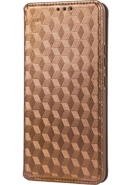 For Samsung Galaxy S23 Için Tam Koruma Arka Kapak Plus Rhombus Desen Basılı Pu Deri Flip Folio Telefon Kılıfı Cüzdan Stand (Yurt Dışından) indirimleri