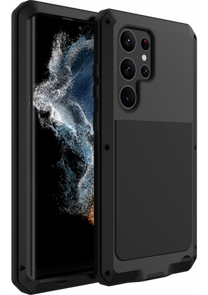 For Samsung Galaxy S23 Için Ultra Anti-Drop Silikon + Metal Akıllı Telefon Kasası Şok Geçirmez Telefon Geri Kapak (Yurt Dışından)