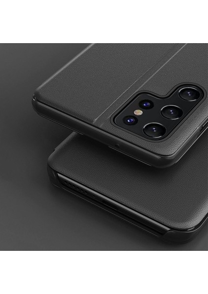 For Galaxy S23 Ultra Manyetik Kapatma Koruyucu Kılıf Anti-Fall View Pencere Folio Flip Kapak Stand ile Pu Deri Telefon Kılıfı (Yurt Dışından) indirimleri