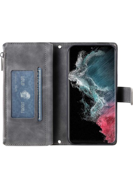 For Samsung Galaxy S23 Ultra, Mandala Çiçek Baskılı Pu Deri Stand Kapağı Çoklu Kart Yuvası Cüzdan (Yurt Dışından)