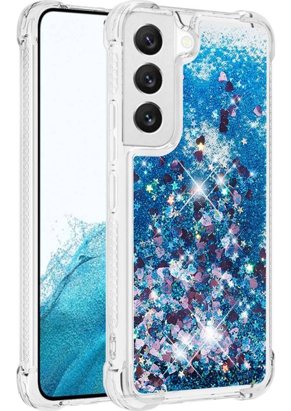 For Samsung Galaxy S23 Yb Quicksand Serisi-1 Anti-Drop Telefon Kapağı Sıvı Yüzen Pırıltılı Pullar Koruyucu Tpu Telefon Kılıfı (Yurt Dışından)