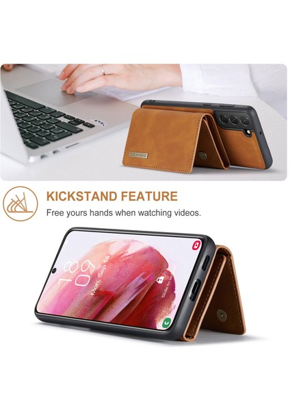 For Dg.ming M1 Serisi Samsung Galaxy S23 Artı 5g Çıkarılabilir Cüzdan Telefon Kasası Pu Deri Kaplı Koruyucu Kabuk Kickstand ile (Yurt Dışından) fırsatları