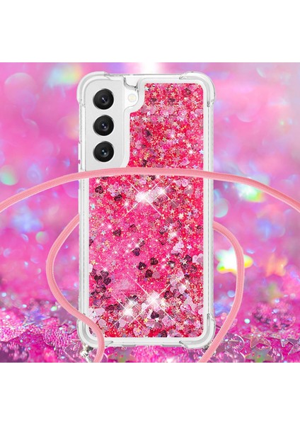 For Samsung Galaxy S23 Için Yb Quicksand Serisi-4 Plus Clear Sparkle Hareketli Quicksand Case Yumuşak Tpu Koruyucu Telefon Kapağı Lanyard ile (Yurt Dışından) fırsatları