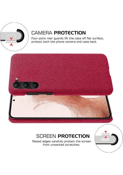 For Samsung Galaxy S23 Cep Telefonu Koruyucu Kasası Kabuk Düz Renk Sert Pc+Bez Telefon Kapağı (Yurt Dışından) indirimleri