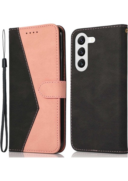 For Samsung Galaxy S23 Için Plus Anti-Cratch Telefon Standı Kılıfı Renk Ekleme Pu Deri Folyo Flip Cüzdan Kapağı Bilek Kayışı ile (Yurt Dışından)