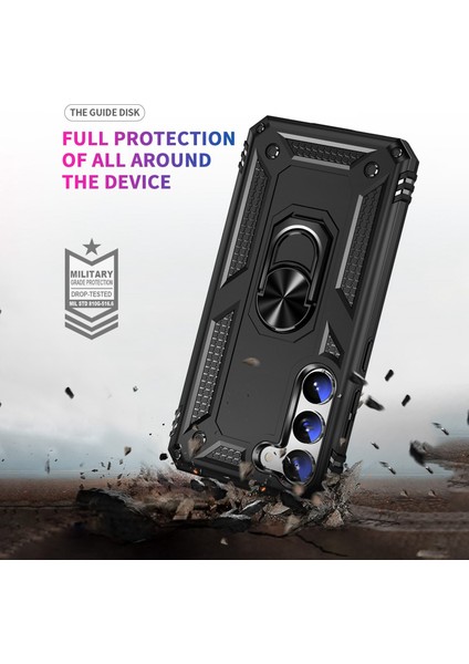 For Samsung Galaxy S23 Için Artı Sonbahar Geçirmez Askeri Sınıf Kasa Ring Kickstand Tasarımı Pc + Tpu Arka Kapak (Yurt Dışından) indirimleri