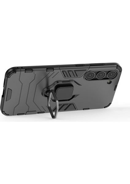 For Samsung Galaxy S23 Yüzük Tutucu Kickstand Hard Pc Yumuşak Tpu Hibrit Kılıf Anti-Drop Koruma Telefon Kapağı (Yurt Dışından) modelleri