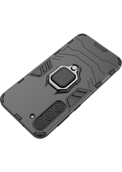 For Samsung Galaxy S23 Yüzük Tutucu Kickstand Hard Pc Yumuşak Tpu Hibrit Kılıf Anti-Drop Koruma Telefon Kapağı (Yurt Dışından) indirimleri