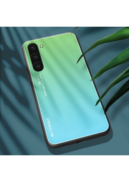 For Samsung Galaxy S23 Için Gradyan Renkli Telefon Kılıfı 5g Temperli Cam Şok Geçirmez Kılıf Sabit Pc Yumuşak Tpu Şöhret Anti-Fall Kapak (Yurt Dışından) fırsatları