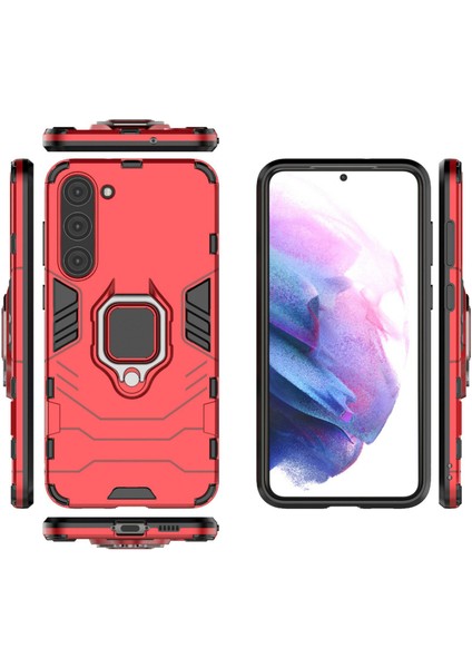 For Samsung Galaxy S23 Yüzük Tutucu Kickstand Hard Pc Yumuşak Tpu Hibrit Kılıf Anti-Drop Koruma Telefon Kapağı (Yurt Dışından) indirimleri
