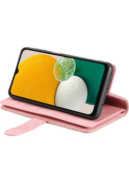 For Samsung Galaxy S23 Için 5g Fermuarı Cüzdan Telefon Kılıfı Deri Folyo Flip Cover Çok Kart Yuva Telefon Kabuğu Strap ile (Yurt Dışından) fırsatları