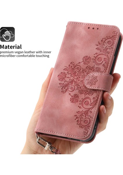 For Samsung Galaxy S23 Için Ultra Anti-Çizelge Telefon Kabuğu Cilt Tahkisi Çoklu Kart Yuvaları Baskılı Çiçekler Stand Deri Cüzdan Kapağı Bilek Kayışı ve Omuz Kayışı ile (Yurt Dışından)
