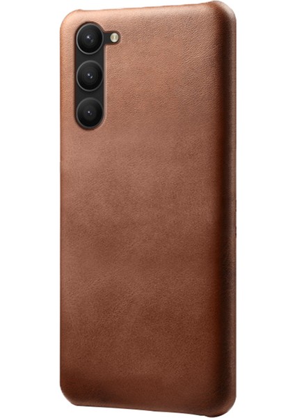For Samsung Galaxy S23 Için Plus Buzağı Dokusu Anti-Çizelge Cep Telefonu Kapağı Pu Deri Kaplamalı Pc Kılıfı (Yurt Dışından)