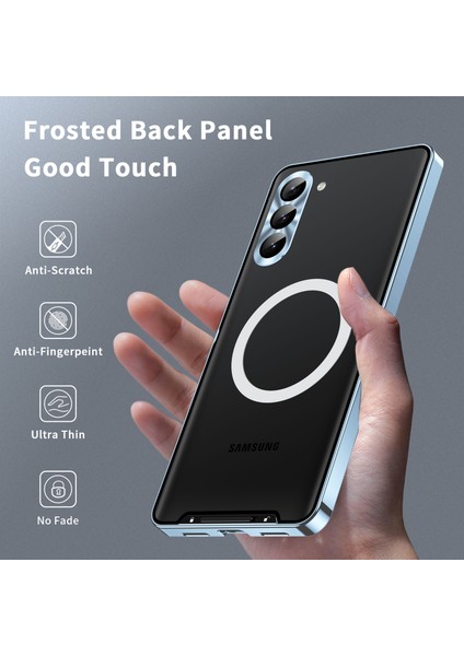 For Samsung Galaxy S23 Için + Anti-Drop Telefon Kapağı Tpu Geri + Elektrokaplatma Metal Kenar Mat Çizilmeye Dayanıklı Telefon Kasası Entegre Lens Koruması (Yurt Dışından) fırsatları