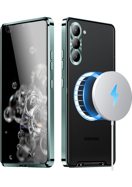 For Samsung Galaxy S23 Için + Anti-Drop Telefon Kapağı Tpu Geri + Elektrokaplatma Metal Kenar Mat Çizilmeye Dayanıklı Telefon Kasası Entegre Lens Koruması (Yurt Dışından) fiyatları