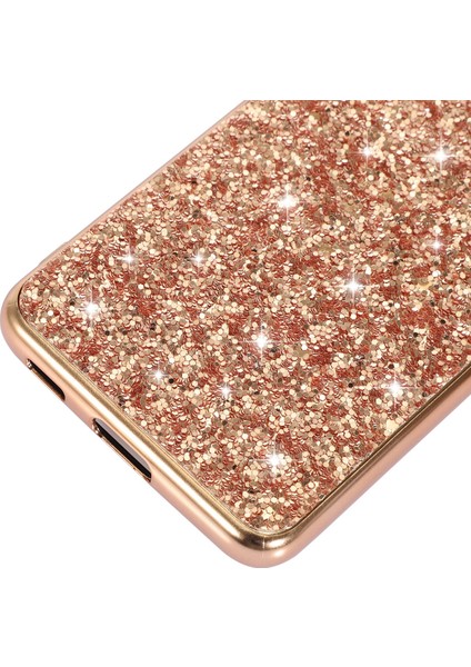 For Samsung Galaxy S23 Için Parlak Glitter Sequins Telefon Kılıf Anti-Fall Elektrokaplatma Tpu Çerçevesi Sert Pc Arka Kapak (Yurt Dışından)