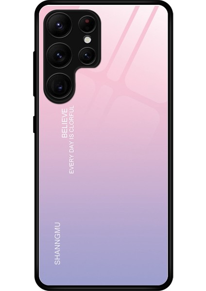 For Samsung Galaxy S23 Ultra 5g Tpu+Pc+Temperli Cam Telefon Damla Geçirmez Kılıf Şık Desen Baskı Anti-Çizelge Arka Kapak (Yurt Dışından)