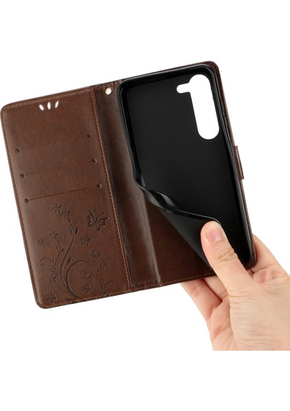 For Samsung Galaxy S23 Için Pu Pu Deri Stand Cüzdan Kılıfı Çiçek Kelebekleri Manyetik Toka Telefon Kapağı (Yurt Dışından) modelleri