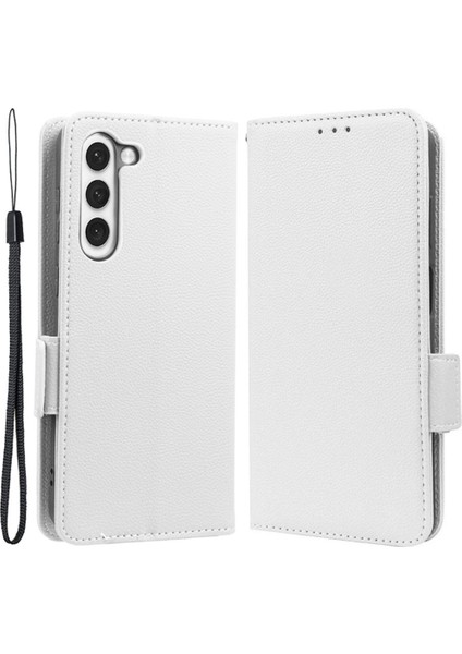 For Samsung Galaxy S23 Için Anti-Cratchi Litchi Doku Telefon Kılıfı, Stand Cüzdan Pu Deri Manyetik Toka Folio Flip Telefon Kapağı (Yurt Dışından)
