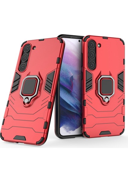 For Samsung Galaxy S23 Yüzük Tutucu Kickstand Hard Pc Yumuşak Tpu Hibrit Kılıf Anti-Drop Koruma Telefon Kapağı (Yurt Dışından) fiyatları