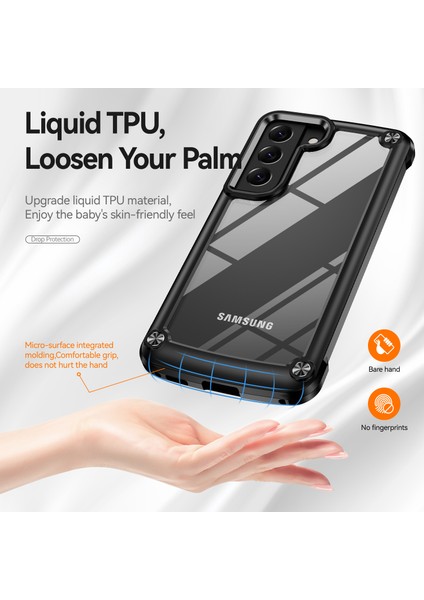 For Samsung Galaxy S23 5g 5g Pc + Tpu Anti-Drop Koruyucu Kapak Elektrapılaşma Anti-Çizelge Telefon Geri Kılıf (Yurt Dışından)