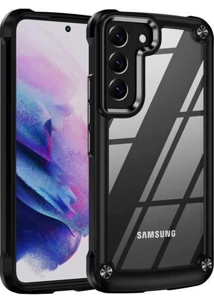 For Samsung Galaxy S23 Için Plus 5g Metal Düğmesi Hard Pc + Tpu Damla Geçirmez Kapak Cep Telefonu Çizgiye Karşı Çizme Araç Kılıfı (Yurt Dışından)