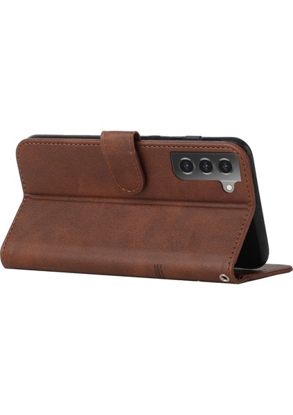 For Samsung Galaxy S23 Için Pu Pu Deri Telefon Kılıfı Dikiş Tasarımı Damla Geçirmez Stand Cüzdan Kapağı Kayış (Yurt Dışından) indirimleri