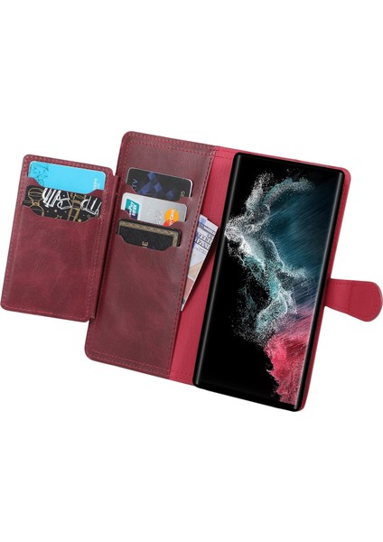 For Samsung Galaxy S23 Ultra Pu Deri Cüzdan Kılıfı Zipper Cep Standı Manyetik Flip Telefon Kapağı (Yurt Dışından) fiyatları