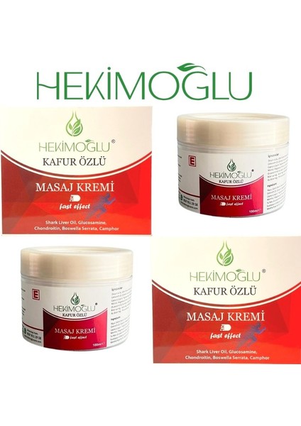 2 Adet Kafur Özlü Masaj Kremi 100 ml