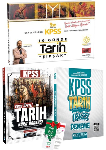 KPSS 10 Günde Tarih+Panem Tarih Soru Bankası+Tarih Deneme+Tarih Çek Kopar