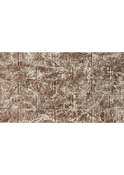 70X77CM(0,53M2)BEJ Tuğla Desen Kendinden Yapışkanlı Duvar Kağıdı Paneli NW125